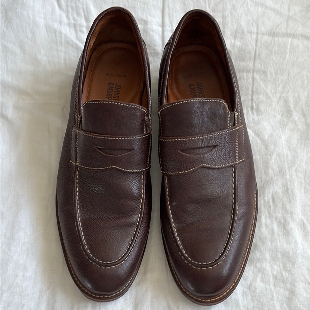Johnston & Murphy Brown Leather Penny Loafers